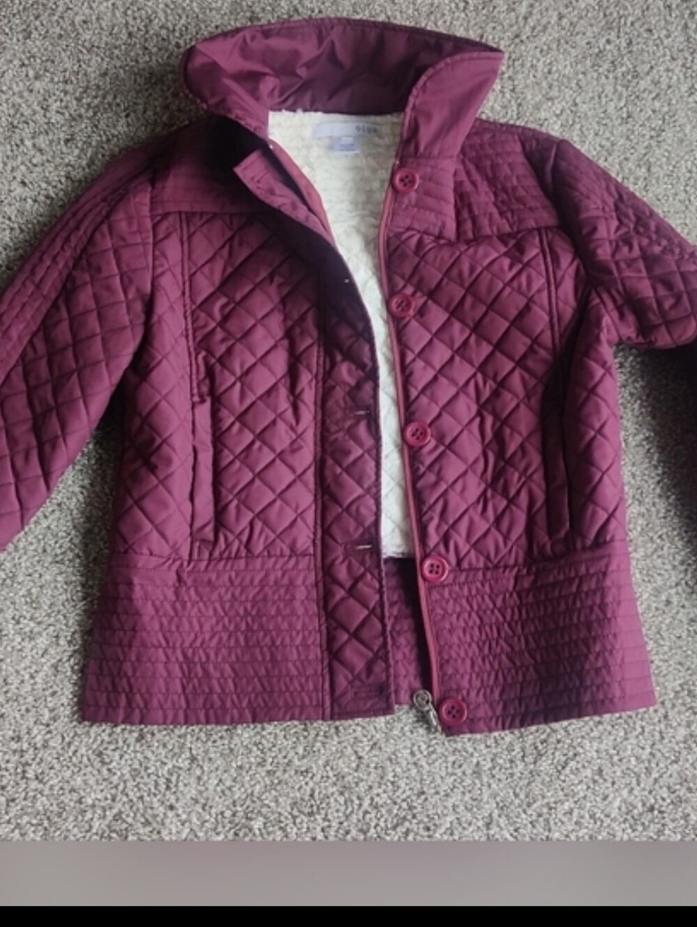 Lija Quilted Golf Burgundy Jacket - Picture 2 of 9